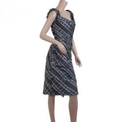 Pre Owned Vivienne Westwood Red Label Grey Taffeta Corset Dress M