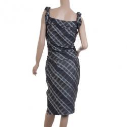 Pre Owned Vivienne Westwood Red Label Grey Taffeta Corset Dress M