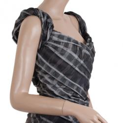 Pre Owned Vivienne Westwood Red Label Grey Taffeta Corset Dress M