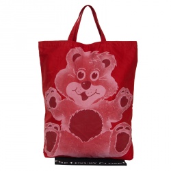 Pre Owned Vivienne Westwood Red Teddy Bear Printed Canvas Tote