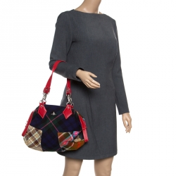 Vivienne Westwood Multicolor Printed Canvas Satchel