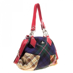 Vivienne Westwood Multicolor Printed Canvas Satchel