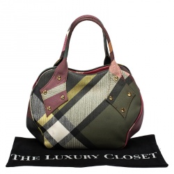 Pre Owned Vivienne Westwood Multicolor Coated Canvas Derby Satchel