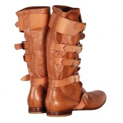 Pre Owned Vivienne Westwood Camel Leather Boots Size 41