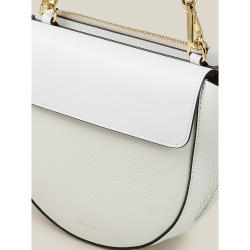 WANDLER White Hortensia Mini Leather Shoulder Bag