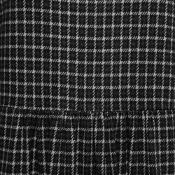 Weekend Max Mara Grey & Black Checked Fleece Maxi Dress XL