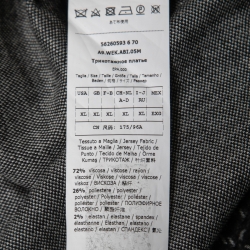 Weekend Max Mara Grey & Black Checked Fleece Maxi Dress XL
