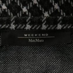 Weekend Max Mara Grey & Black Checked Fleece Maxi Dress XL