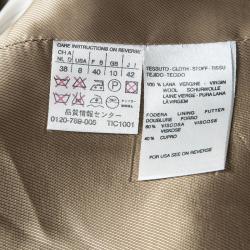 Weekend Max Mara Beige Wool Chevron Pattern Suit M