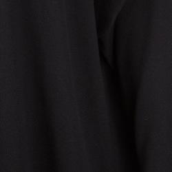 Pre Owned Weekend Max Mara Black Silk Cotton Knit Ribbed Hem Top XL