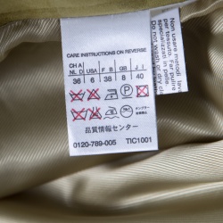 Pre Owned Weekend Max Mara Green Suede Slit Detail Skirt S