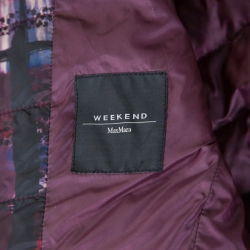 Weekend by Max Mara Grape Purple Printed Tibet Puffer Jacket S