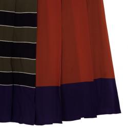 Weekend Max Mara Striped Pleated Skirt L