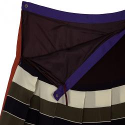 Weekend Max Mara Striped Pleated Skirt L