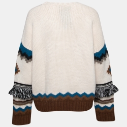 Weekend Max Mara Multicolor Wool Embroidered Baita Sweater XL