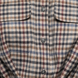 Pre Owned Weekend Max Mara Navy Blue & Checked Paneled Wool Belted Dress M