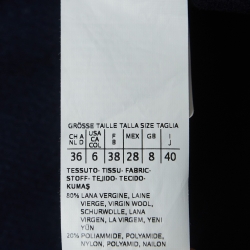 Pre Owned Weekend Max Mara Navy Blue Wool Belted Coat S