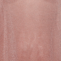 Pre Owned Weekend Max Mara Metallic Pink Lurex Knit Crew Neck Sweatshirt M