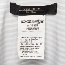 Pre Owned Weekend Max Mara Blue Pinstripe Cotton Drop Waist Dress M