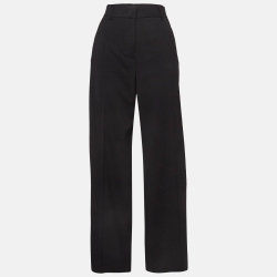 Pre Owned Weekend Max Mara Black Wool Formal Trousers M