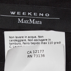 Pre Owned Weekend Max Mara Black Wool Formal Trousers M