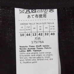 Pre Owned Weekend Max Mara Black Wool Formal Trousers M