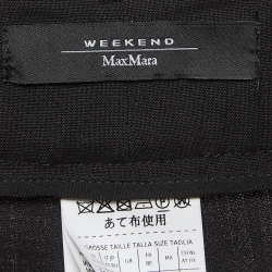 Pre Owned Weekend Max Mara Black Wool Formal Trousers M