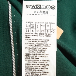 Pre Owned Weekend Max Mara Green Stretch Crepe Pants Suit S/M