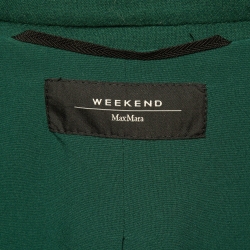 Pre Owned Weekend Max Mara Green Stretch Crepe Pants Suit S/M