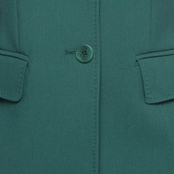 Pre Owned Weekend Max Mara Green Stretch Crepe Pants Suit S/M