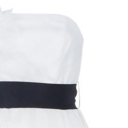 White by Vera Wang Strapless Short Organza Ruffle Wedding Dress M