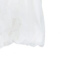 White by Vera Wang Strapless Short Organza Ruffle Wedding Dress M