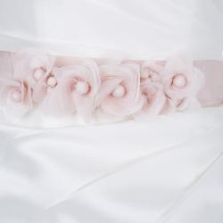 White by Vera Wang One Shoulder Organza Bias Flange Detail Wedding Dress M