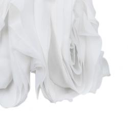 White by Vera Wang One Shoulder Organza Bias Flange Detail Wedding Dress M