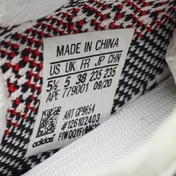 Yeezy x Adidas White/Black Knit Fabric Boost 350 V2 Zebra Sneakers Size 38