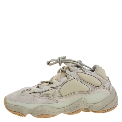 Pre Owned حذاء رياضي ييزي x أديداس ييزي 500 سويدي وجلد وشبكة مقاس 38