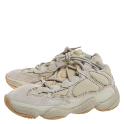 Pre Owned حذاء رياضي ييزي x أديداس ييزي 500 سويدي وجلد وشبكة مقاس 38