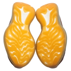 مملوكة مسبقًا Adidas Yeezy Brown/Yellow Knit Fabric And Mesh Boost 380 LMNTE Sneakers Size 39 1/3