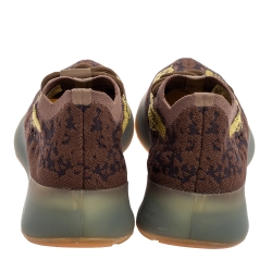 مملوكة مسبقًا Adidas Yeezy Brown/Yellow Knit Fabric And Mesh Boost 380 LMNTE Sneakers Size 39 1/3
