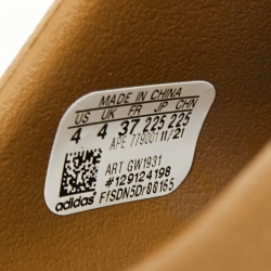 Pre Owned Yeezy x Adidas Brown Rubber Ochre Slides Size 37