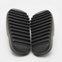 Yeezy x Adidas Black Rubber Onyx Flat Slides Size 39