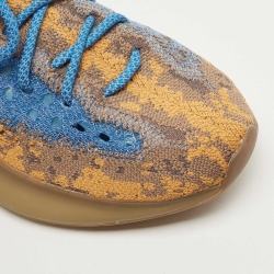 Pre Owned Yeezy x Adidas Brown Knit Fabric  Boost 380 Blue-Oat Sneakers 39 1/3