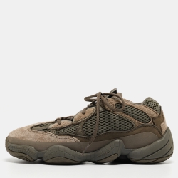 Yeezy x Adidas Brown/Grey Leather and Suede Yeezy 500 Clay