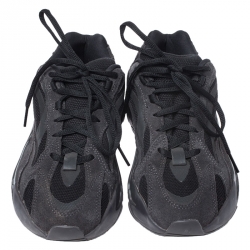 Pre Owned Yeezy x Adidas Black Suede and Leather Boost 700 V2 Vanta Sneakers Size 37.5