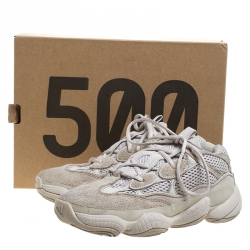 مملوكة مسبقًا Yeezy x Adidas Off-white Suede, Leather And Mesh Yeezy 500 Sneakers Size 38