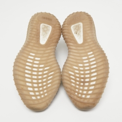 Pre Owned Yeezy x Adidas Grey/Black Knit Fabric Boost 350 V2 Slate Sneakers Size 44