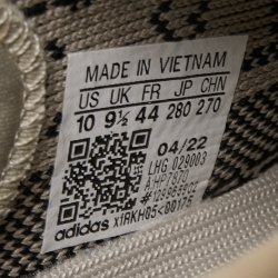 Pre Owned Yeezy x Adidas Grey/Black Knit Fabric Boost 350 V2 Slate Sneakers Size 44