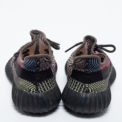 Pre Owned Yeezy x Adidas Multicolor Knit Fabric Boost 350 V2 Reflective Sneakers Size 38 2/3