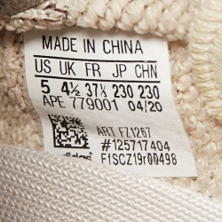 Pre Owned Yeezy x Adidas Grey/Black Knit Fabric Boost 350 V2 Zyon Sneakers Size 37