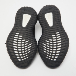 Pre Owned Yeezy x Adidas Black Knit Fabric Boost 350 V2 Onyx Sneakers Size 37 1/3
